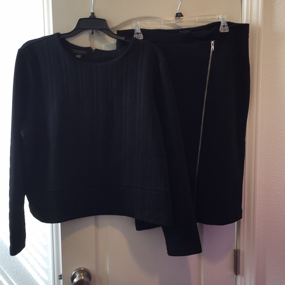 *Making Room For Baby* BLACK SKIRT SET